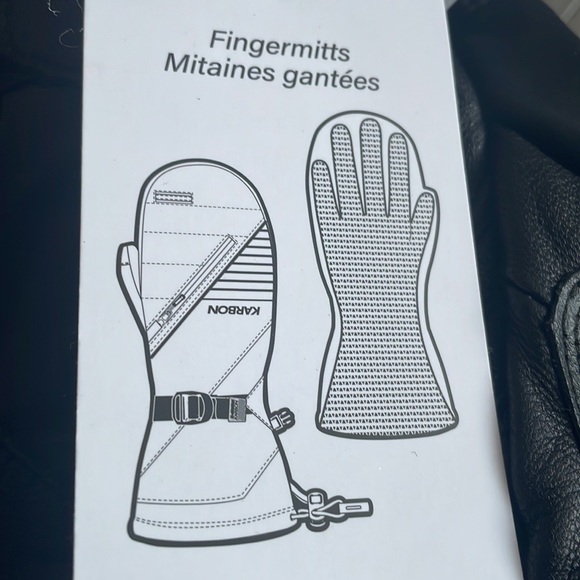 Karbon - Unisex Leather Ski Mitts - Picture 8 of 9